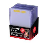 Ultra Pro 3" X 4" Rookie Gold Thick 75PT Toploader 25ct
