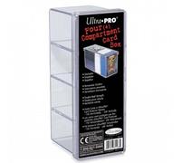 Ultra Pro 4-Compartment Card Box - Clear