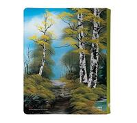 Ultra PRO - Bob Ross Lakeside Path 9-Pocket Zippered PRO-Binder, Trading Card Collector Organizer Bob Ross Merch Premium Storage Leatherette Binder Side-Loading Scenic Artwork
