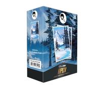 Ultra PRO - Bob Ross Winter Paradise 105ct APEX™ Deck Protector Sleeves, Bob Ross Collectibles, Art-Themed Card Sleeves, Trading Card Accessories, Vibrant Card Sleeves