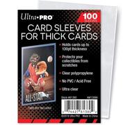 Ultra Pro Clear Thick Card Sleeves, Plastic| Holds Cards up to 130-Point | 100-