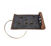 Ultra PRO Dice Scroll Cube Storage with Zip Pocket and Rolling Mat, Faux Leather Roll with Microfibre Interior for RPG Dice, Tabletop Games and Dice Lovers