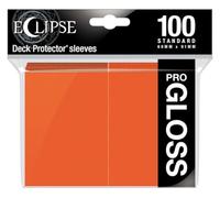 BoardGame E-15607 Ultra Pro-Eclipse Gloss Standard Sleeves 100 Pack-Pumpkin Orange