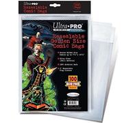 Ultra Pro Resealable Comic Bags Golden Size 7-3/4 x 10-1/2 Inch 100 Pk