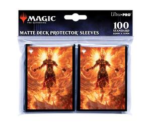 Ultra PRO - March of The Machine 100ct Deck Protector Sleeves ft. Chandra, Hope’s Beacon for Magic: The Gathering, Protect & Store Collectible Trading Cards & Gaming Cards, Prevent Card Damage