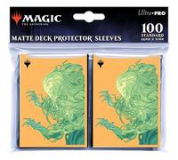 Ultra PRO - MTG Commander Masters 100ct Standard Size Card Sleeves - Omnath, Locus of Mana Artwork, Matte Finish with ChromaFusion Technology, Protect Magic: The Gathering Cards, Standard Size Cards