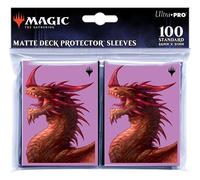 Ultra PRO - MTG Commander Masters 100ct Standard Size Card Sleeves - The Ur-Dragon Artwork, Matte Finish with ChromaFusion Technology, Protect Magic: The Gathering Cards, Standard Size Cards