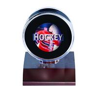 Ultra Pro NHL Dark Wood Puck Holder, Small, Clear