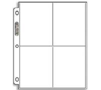 Ultra Pro Platinum Series 4-Pocket Coupon Storage Page (Package of 20 Pages for larger coupons & postcards)