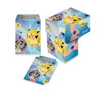 Ultra Pro - Pokémon Pikachu & Mimikyu Full View Deck Box 75+ for Collectible Cards - Protect & Store Collectible Cards, Trading Cards, & Gaming Cards, Self Locking Lid Deck Box