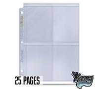 Ultra Pro 4-Pocket Secure Platinum Page for Toploaders Clear for Cards 100ct (15848)