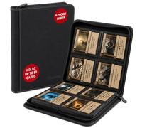Ultra PRO - Toploader Folder with 4 Compartments and Zipper, Holds 80 Standard Size Cards, Sports Cards, Baseball Cards, Collectors and Basketball Cards