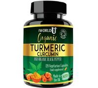 Ultra Pure Organic Turmeric Curcumin and Organic Black Pepper Capsules High Strength Food Supplement 120 Veg Capsules Soil Association Organic Certif