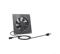 Ultra-Quiet AV Cabinet Fan 14cm USB Rate Control(6-Speed+Timer+6-inch) | 18dB ultra-quiet operation, for ideal for home theater, adjustable rate control, USB or wall power, compact 14cm size