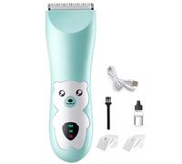 Ultra Quiet Baby Hair Clipper, Cordless Rechargeable Waterproof Hair Cutter with 2pcs Guide Combs, Lower Noise Haircut Trimmers for Infant Toddler Children, Precise Trimming