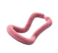 Ultra-quiet Furry Exercise Ring - 3.3 Lbs Foldable Fitness Circle For Waist Slimming & Core Training, Portable Home Travel Workout Equipment - Upgraded Version Pink