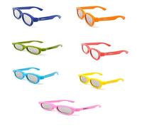 Ultra Rainbow Pack of 7 Pairs Childrens Passive 3D Glasses Kids for Use with all Passive TVs Cinema Projectors and RealD Films Movies Circular Polarised 3D Glasses Passive Kids Movies Cinema 3D