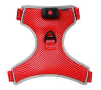 Ultra Red Dog Harness X-Large, USB Rechargeable LED Light Up Harness, Anti-Pull Safety, Hi-Vis, Illuminated Dog Jacket