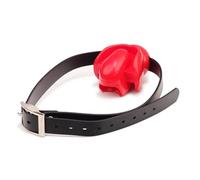 Ultra Restrictive Ball Gag for Strap,Oral Cavity Tongue is virtually Fixed(Red)