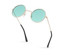 Ultra Retro Round Metal Sunglasses UV400 Unisex Adults Mens Womens | UKCA/CE Compliant,Spring Hinges,Polycarbonate Lenses,UVA UVB Blocking,For Men Women 14+ Years,Plus Carry Pouch,Circular