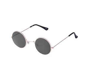 Ultra Retro Round Sunglasses Metal Frame Circle Lens UV400 Protection Unisex Vintage Style Mens Womens Shades - Gold with Black Lenses
