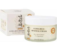 Ultra Rich Renewal Cream 50ml - Rice Bran Water & 2% Squalane Moisturiser - Deep Hydration Face Cream for Dry Skin - Nourishing & Repairing Skincare