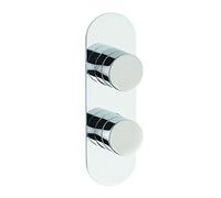 Ultra RND3210 Indus Thermostatic Twin Valve - Chrome