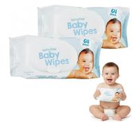 Ultra Sensitive Baby - Alcohol-Free & Dermatologically Tested Soft & Thick Wet Wipes Baby for Delicate Skin - Hypoallergenic Gentle Unscented Baby Wipes Multipack | 128 Count (Pack of 2)