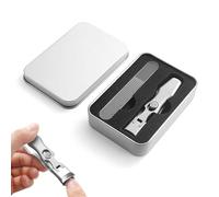 Ultra Sharp Sturdy Fingernail And Toenail Clipper Cutters, Nail Clipper With Catcher, Portable Ultra Sharp Nail Clippers, Splash-Proof Nail Clippers Set (Silver)