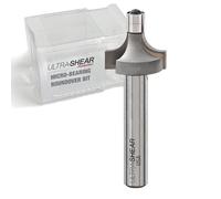 Ultra-Shear Micro-Bearing Round Over Router Bit, 1/4SH, 1/4" Radius, 2-Flute, Mini 3/16" Bearing for Small Radius Roundovers and Edge Breaking, USA Made - US222518RO
