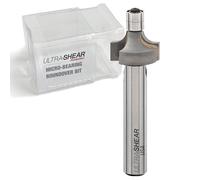 Ultra-Shear Micro-Bearing Round Over Router Bit, 1/4SH, 1/8" Radius, 2-Flute, Mini 3/16" Bearing for Small Radius Roundovers and Edge Breaking, USA Made - US221218RO
