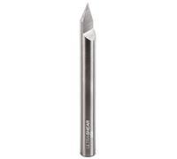Ultra-Shear Solid Carbide Engraving Bit, 1 FL, 1/4" SH, Pencil Tip, 2-1/2" OAL, 45° Engraving Profile Bit for Signmaker Carving & CNC Lettering US245EP