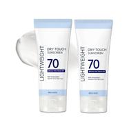 Ultra Sheer Dry-Touch Sunscreen Lotion for Face, SPF 70 Broad Spectrum UVA/UVB Protection, Lightweight & Water Resistant Formula, Non-Greasy Finish for All Skin Types, Travel Size, 80g, 2pc