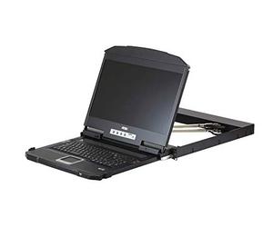 Ultra Short Depth Dual Rail WideScreen 18.5" LCD Console (USB, HDMI/DVI/VGA) CL3000NW ATEN (1920 x 1080 Full HD @60Hz), No software required, UK, 1 KVM Market Leader