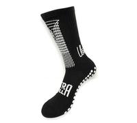 ULTRA SKILL ADVANCE GRIPS SOCKS- Black with White grip (UK, Alpha, M, Regular, Regular, Black with White grips)