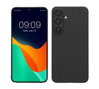 kalibri Aramid Fiber Case Compatible with Samsung Galaxy S25 Plus - Case Super Slim Strong Protective Phone Cover - Black Matte