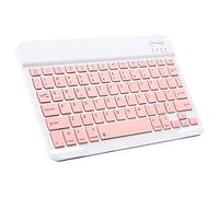 Ultra-Slim Bluetooth Keyboard Portable Mini Wireless Keyboard Rechargeable for Apple iPad iPhone Samsung Tablet Phone Smartphone iPadOS iOS Android (10 inch Pink)