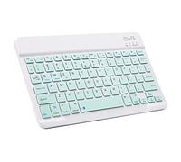 Ultra-Slim Bluetooth Keyboard Portable Mini Wireless Keyboard Rechargeable for Apple iPad iPhone Samsung Tablet Phone Smartphone iOS Android Windows (10 inch Light Green)
