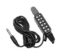 Ultra-Slim Clamp-On Acoustic Guitar Pickup with -Battery Design -Clear Vibration & /4" Easy Install for Steel-String Guitars