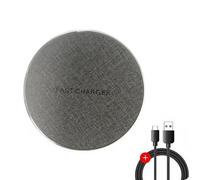 Ultra-Slim Design Wireless Charger 100 W, Wireless Induction Charging Dock, Type-C/USB Cable 1 Metre, Black, White or Silver Grey (Silver Grey + Cable 1 m)