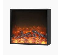 Ultra Slim Frame Electric Fireplaces Inserts, Recessed & Built in Wall Realistic Flame Decoration Fireplace with Remote Control(Small)