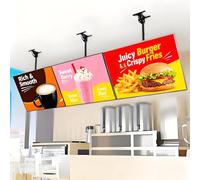 Ultra Slim LED Light Box, Illuminated Poster Display & Menu Board, Wall Mounted Billboard for Cafes, Restaurants & Shops - Backlit Showcase for Informative Advertising