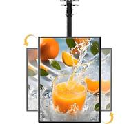 Ultra Slim LED Light Box, Illuminated Poster Display, Wall Mounted Billboard for Restaurant Cafe Shops