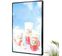 Ultra-Slim Pull-Out Light Box, Tempered Glass Front Panel-Illuminated Sign, Led Illuminated Wall-Mounted Display, High-Definition and Bright for Office Hotel Restaurant Exhibition Black-border 50*70