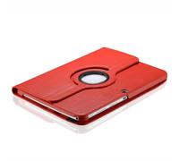 Ultra Slim Shell Folio Stand Rotating 360 Degree Lightweight PU Leather Case Cover for Samsung Galalxy Tab 3 10.1 GT-P5200 GT-P5210 GT-P5220 10.1" Tablet (Red)
