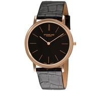 ULTRA SLIM Stuhrling 601.3345K1 Ascot 16K Rose Gold Plated Mens Watch