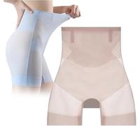 Ultra Slim Tummy Control Hip Lift Panties Summer Seamless High-Waist Underwear Ice Silk Cooling Shapewear, Ultra-Thin Cooling Tummy Control Shapewear (UK, Alpha, M, Regular, Regular, Pink)