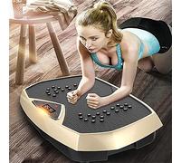 Ultra Slim Vibration Plate Exercise Hine 3 Programs + 120 Levels Full Whole Body Vibration Hine for Home Fitness Weight Loss Remote Control Blue Vibration Power Plates (Golden Vibration Power Plates )