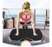 Ultra Slim Vibration Plate Exercise Hine 3 Programs + 120 Levels Full Whole Body Vibration Hine for Home Fitness Weight Loss Remote Control Blue Vibration Power Plates (Gray Vibration Power Plates )