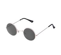 Ultra - Small Round UV400 Mens and Womens Round Sunglasses - Stylish Festival and Designer Glasses - Perfect Sun Glasses for Men and Women - Cool Metal Shades - Gold with Black Lenses